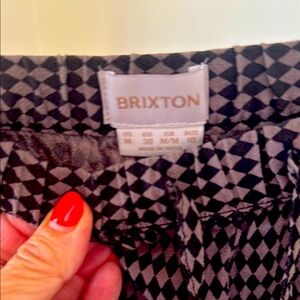 Brixton woman’s  Geometric Black and Gray easy pants